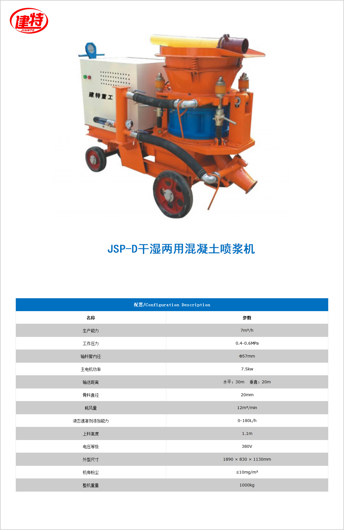 01-JSP-D干濕兩用混凝土噴漿機
